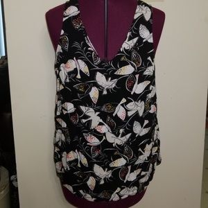 Birdy v neck tank/tunic top